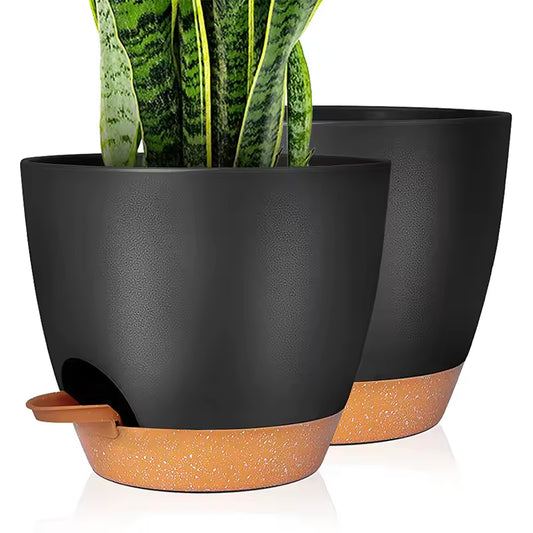 Garden Planters Self Watering Flower Pots – Indoor Plastic Automatic Plant Pot for Succulents & Seedlings