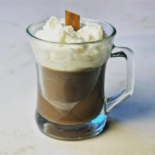 Hot Chocolate Lookalike Scented Soy Wax Candle – Handmade Hot Chocolate Mug Candle – Rich Cocoa & Marshmallow Fragrance – Luxury Dessert Candle Gift for Chocolate Lovers