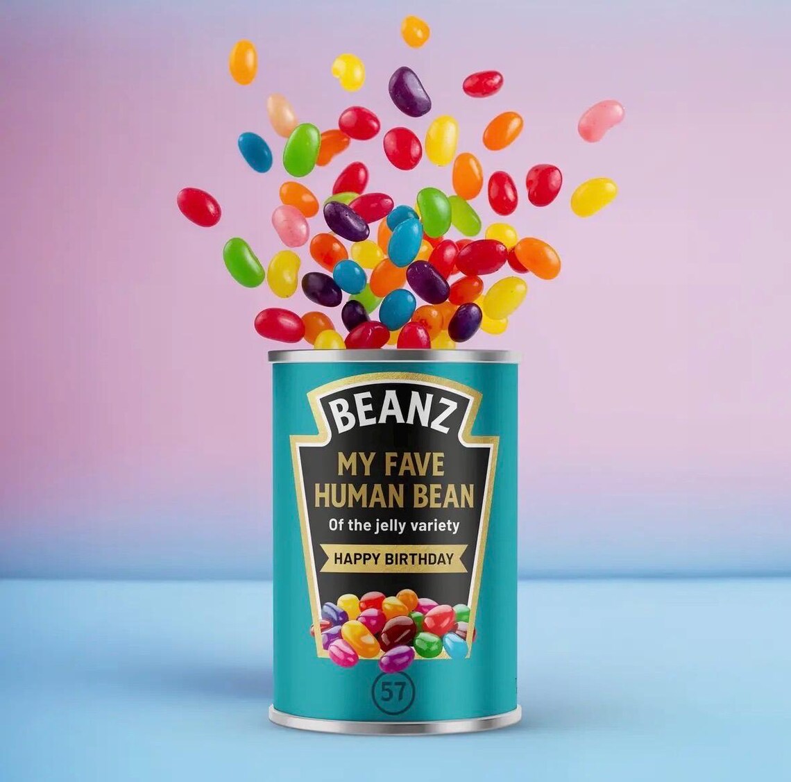 My Fave Human Jelly Bean Chocolate Gift Tin – Handmade Belgian Chocolate Birthday Gift – Colourful Chocolate Beans in Keepsake Tin – Unique Gift for Friends & Family