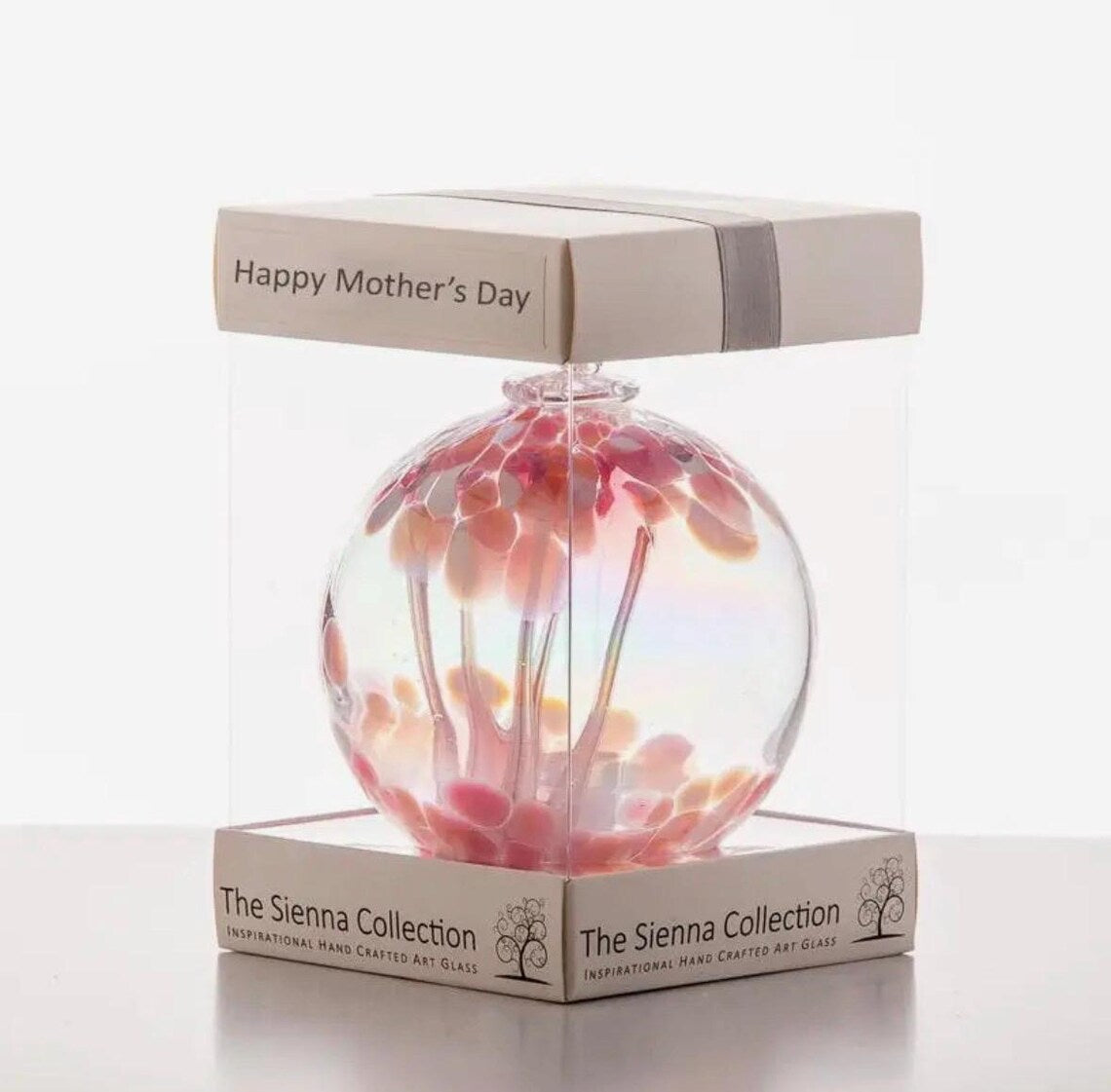 Spirit Ball 10cm Glass Orb – Crystal Gazing Ball with Stand – Decorative Clear Glass Sphere for Home Décor, Meditation & Photography Display