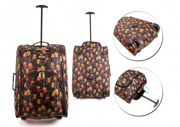 Ez Owls Cabin Travel Bag, 2 Wheels – Multicoloured