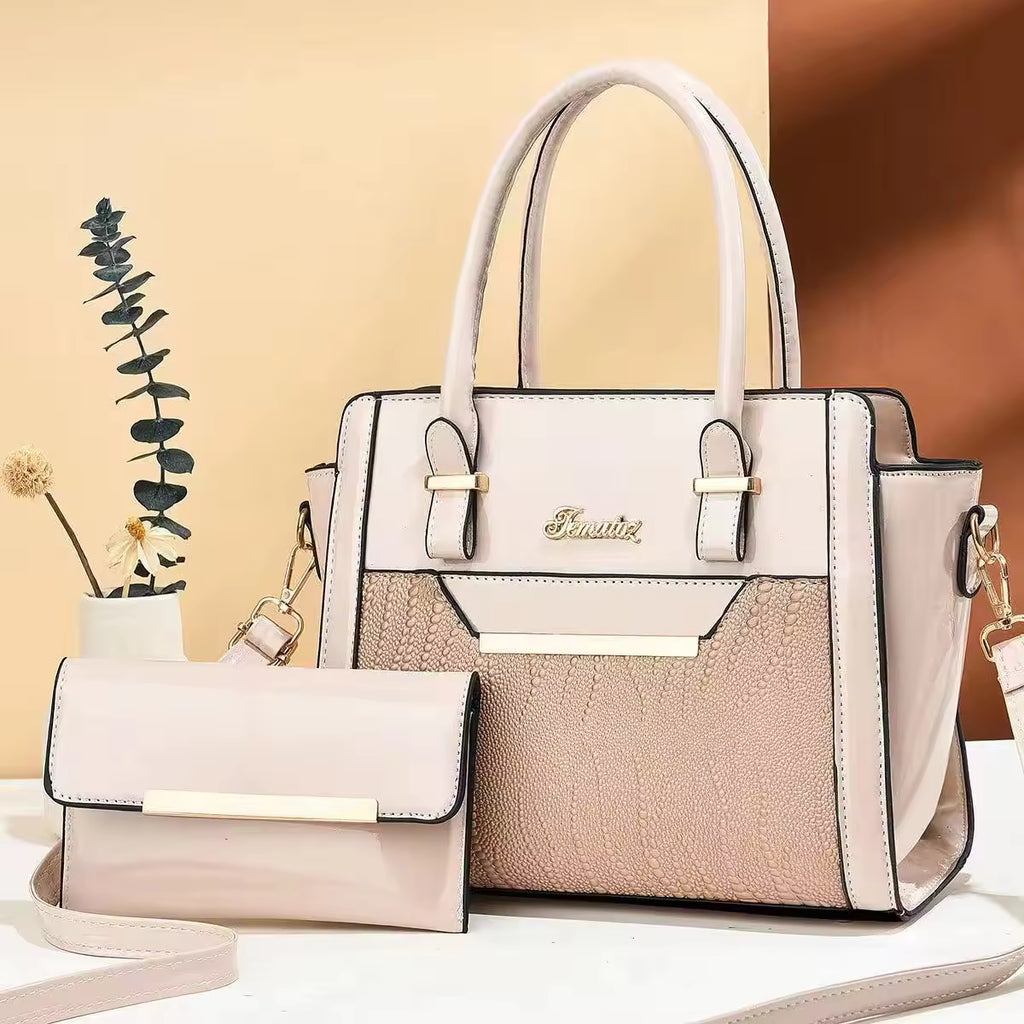 Women's Large Capacity PU Leather Handbag – Crocodile Pattern Shoulder & Crossbody Purse