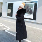 Women's Oversized Long Winter Parka – Hooded Quilted Windproof Jacket