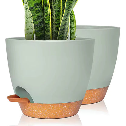 Garden Planters Self Watering Flower Pots – Indoor Plastic Automatic Plant Pot for Succulents & Seedlings