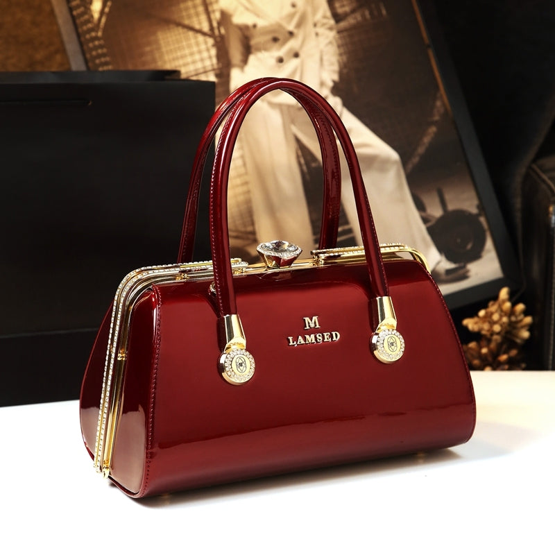 Famous Brand Retro Vintage Designer PU Leather Portable Stylish Big Size Messenger Bag for Women