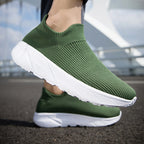 Men's Lightweight Slip-On Walking Shoes – Flexible Anti-Slip Platform Sneakers