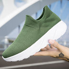 Men's Lightweight Slip-On Walking Shoes – Flexible Anti-Slip Platform Sneakers