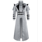 Men's Gothic Steampunk Hooded Jacket – Victorian Medieval Halloween Cosplay Costume