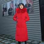 Women's Oversized Long Winter Parka – Hooded Quilted Windproof Jacket