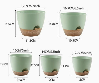 Garden Planters Self Watering Flower Pots – Indoor Plastic Automatic Plant Pot for Succulents & Seedlings