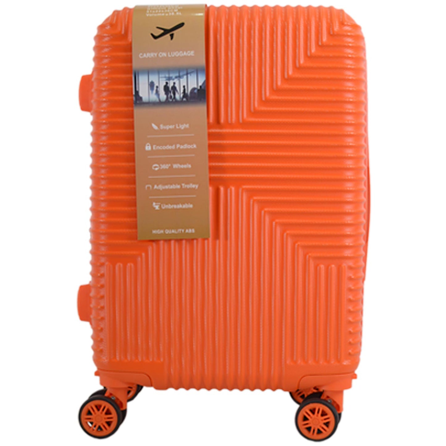 Set of 4 Hard Shell Trolley Suitcases – 4 Wheel 360° Spinner Lightweight Cabin & Travel Luggage Set