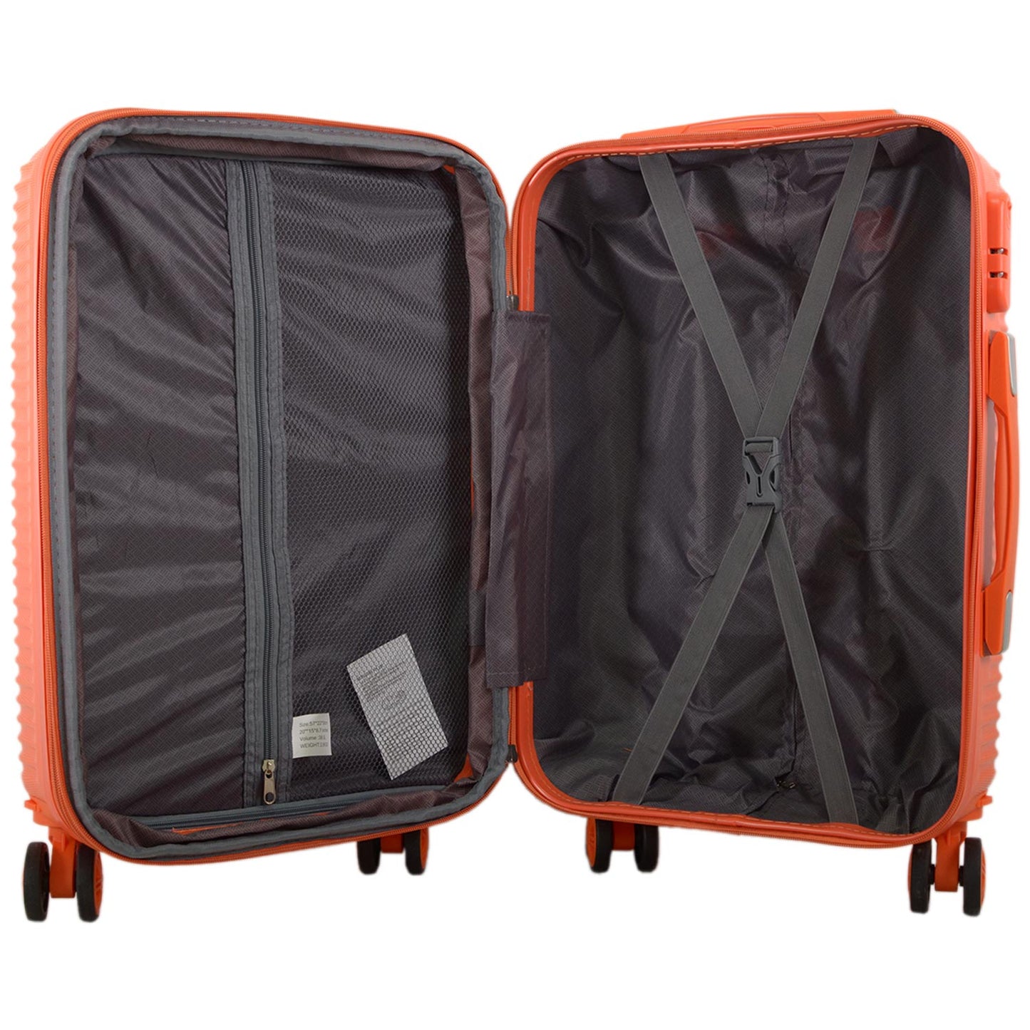 Set of 4 Hard Shell Trolley Suitcases – 4 Wheel 360° Spinner Lightweight Cabin & Travel Luggage Set