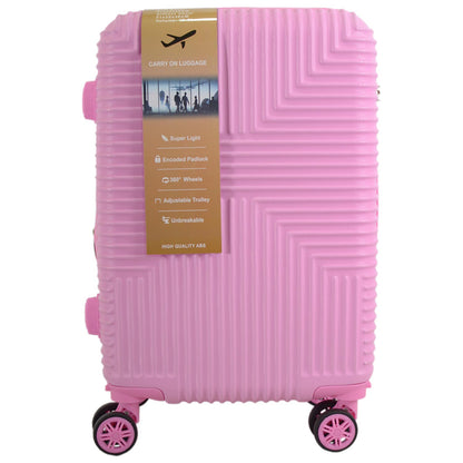Set of 4 Hard Shell Trolley Suitcases – 4 Wheel 360° Spinner Lightweight Cabin & Travel Luggage Set