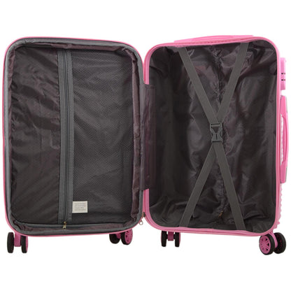 Set of 4 Hard Shell Trolley Suitcases – 4 Wheel 360° Spinner Lightweight Cabin & Travel Luggage Set