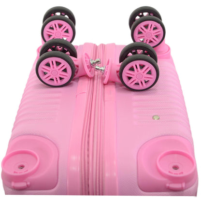 Set of 4 Hard Shell Trolley Suitcases – 4 Wheel 360° Spinner Lightweight Cabin & Travel Luggage Set
