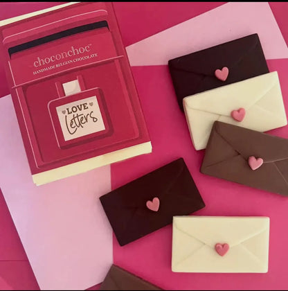 Chocolate Love Letters Gift Box – Handmade Belgian Chocolate Message Gift – Romantic Chocolate Letterbox Gift – Valentine's Day, Anniversary & Special Occasion Chocolate