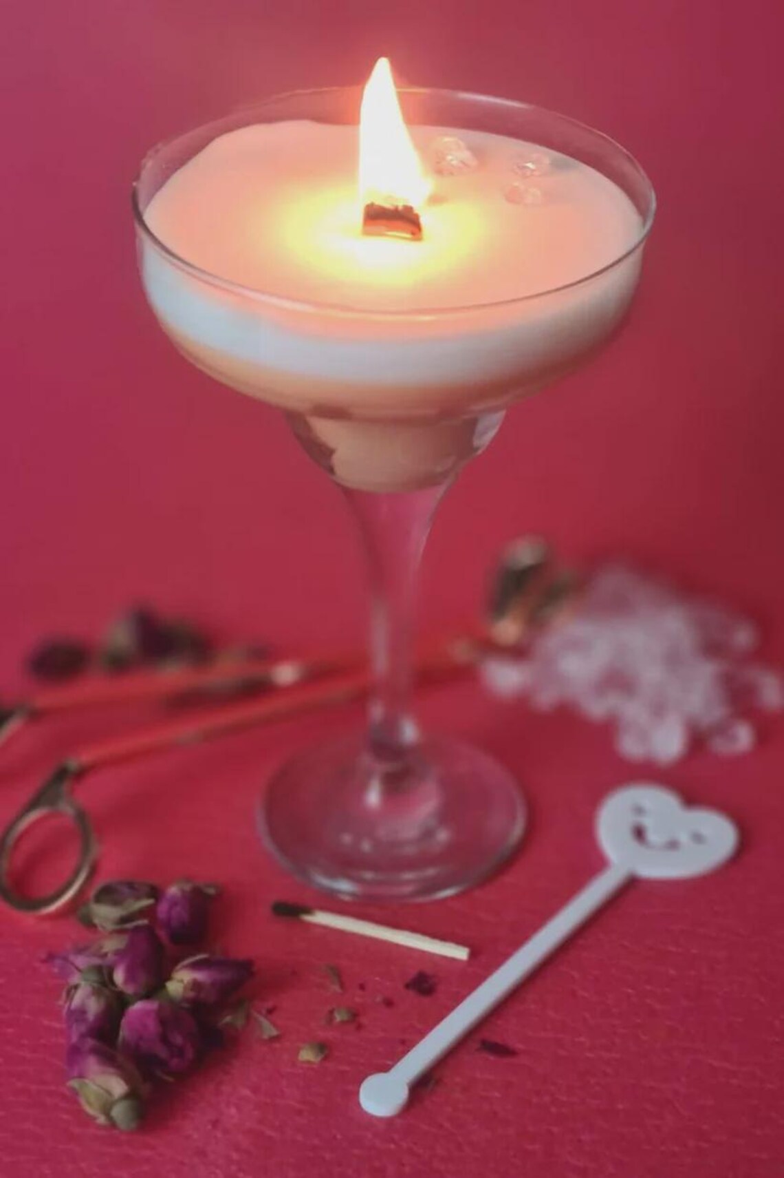 Vegan Handmade Pornstar Martini Scented Candle – Luxury Soy Wax Cocktail Candle – Passionfruit, Vanilla & Lime Fragrance – Unique Gift for Cocktail Lovers