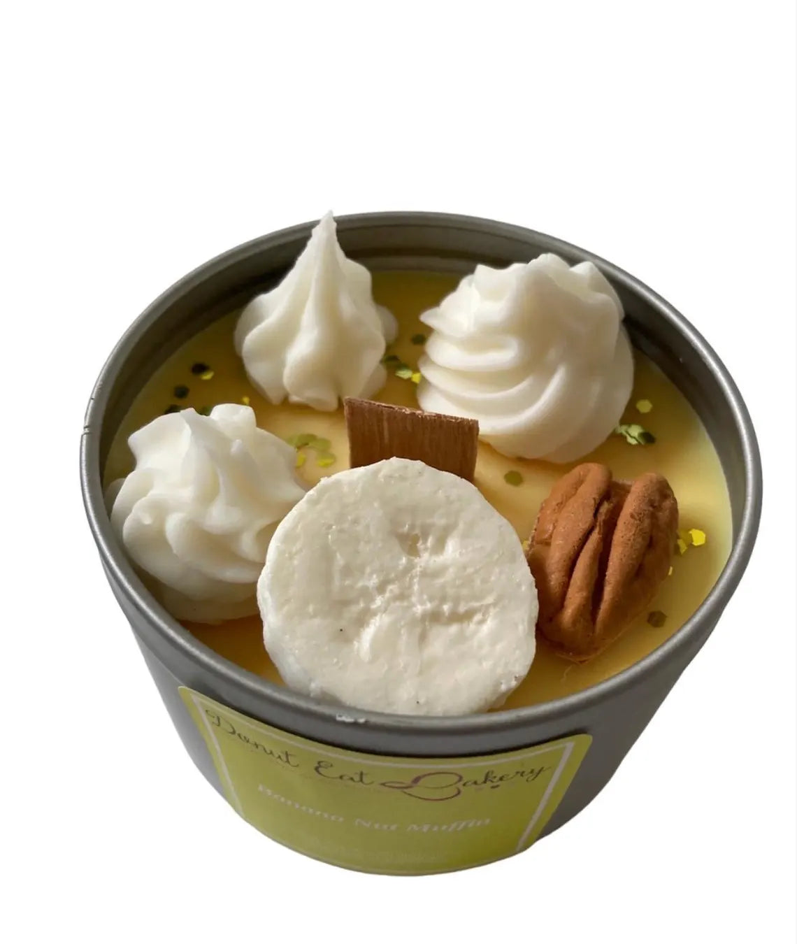 Banana Nut Muffin Scented Candle – Handmade Soy Wax Dessert Candle – Sweet Banana, Walnut & Vanilla Bakery Fragrance – Luxury Home Fragrance Gift