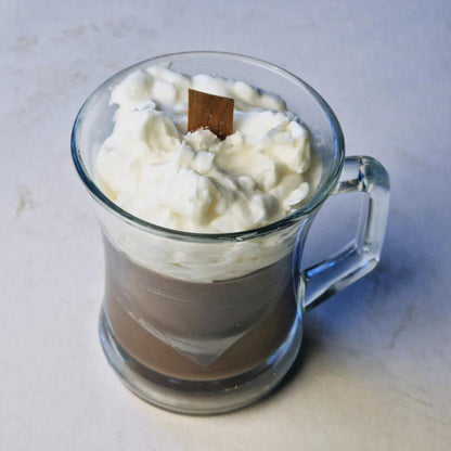 Hot Chocolate Lookalike Scented Soy Wax Candle – Handmade Hot Chocolate Mug Candle – Rich Cocoa & Marshmallow Fragrance – Luxury Dessert Candle Gift for Chocolate Lovers