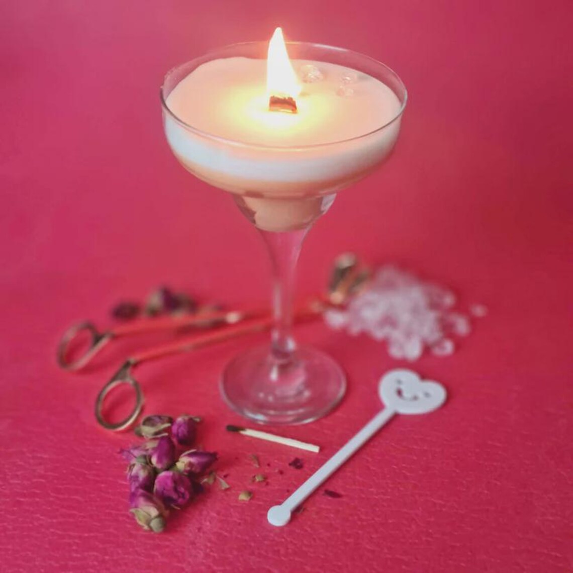 Vegan Handmade Pornstar Martini Scented Candle – Luxury Soy Wax Cocktail Candle – Passionfruit, Vanilla & Lime Fragrance – Unique Gift for Cocktail Lovers