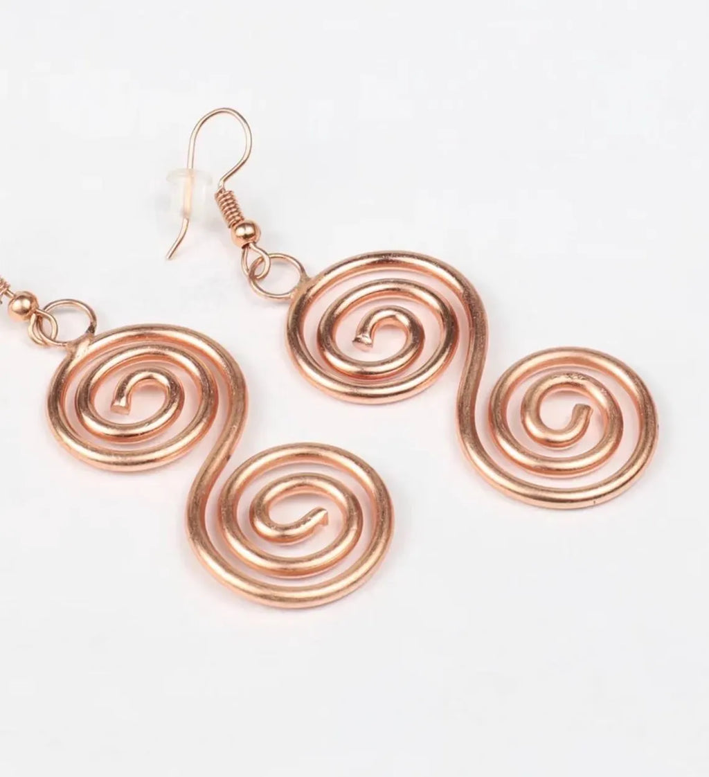 Handcrafted Copper Earrings – Artisan Copper Drop Earrings – Boho Statement Jewelry – Lightweight Handmade Earrings – Unique Gift for Women