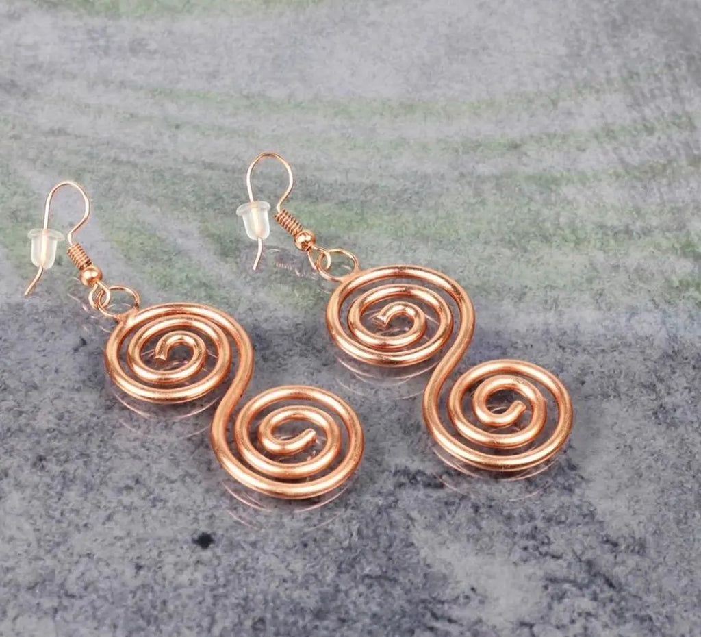 Handcrafted Copper Earrings – Artisan Copper Drop Earrings – Boho Statement Jewelry – Lightweight Handmade Earrings – Unique Gift for Women