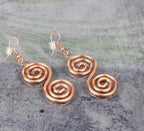 Handcrafted Copper Earrings – Artisan Copper Drop Earrings – Boho Statement Jewelry – Lightweight Handmade Earrings – Unique Gift for Women