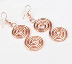 Handcrafted Copper Earrings – Artisan Copper Drop Earrings – Boho Statement Jewelry – Lightweight Handmade Earrings – Unique Gift for Women