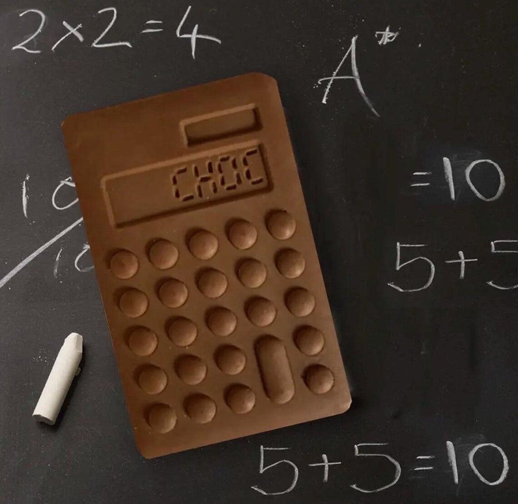 Chocolate Calculator – Handmade Belgian Chocolate Novelty Calculator – Fun Teacher Gift, Accountant Gift & Maths Lover Chocolate Gift – Unique Edible Gift (70g)