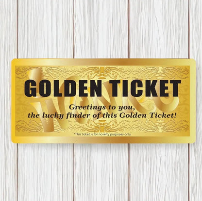 Willy Wonka Chocolate Bar with Golden Ticket – Handmade Belgian Milk Chocolate Gift – Novelty Chocolate Factory Inspired Treat – Unique Birthday & Party Gift (100g)