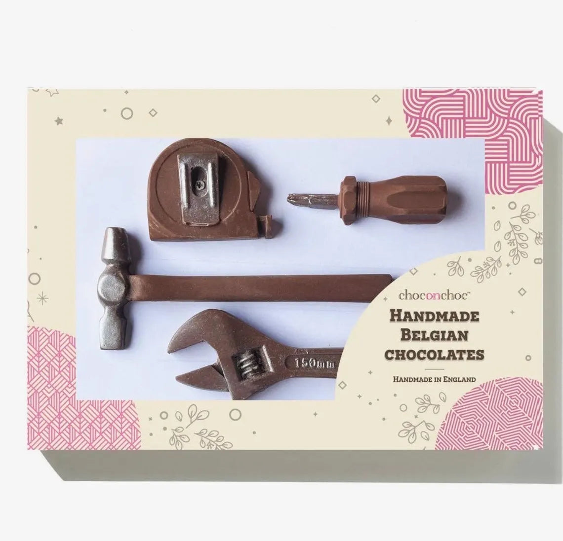 Belgian Chocolate Tool Kit Gift Set – Handmade Gourmet Chocolate Tools – Novelty Chocolate Gift Box for DIY Enthusiasts, Mechanics & Handymen – Artisan Belgian Chocolate