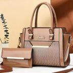 Women's Large Capacity PU Leather Handbag – Crocodile Pattern Shoulder & Crossbody Purse